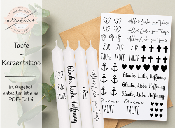 Taufe -Kerzentattoo